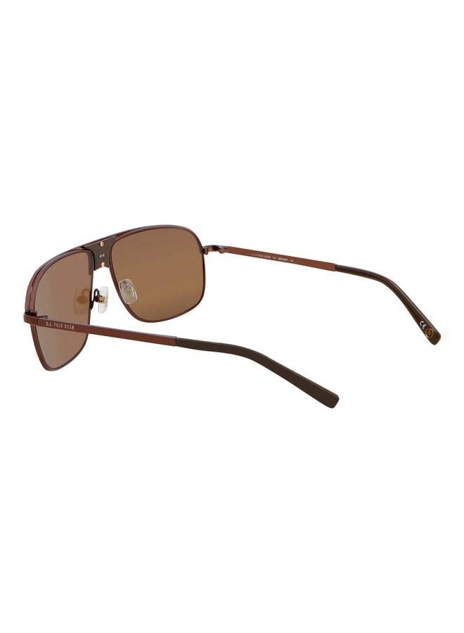 U.S. Polo Assn. Aviator Sunglasses, Brown Frame and Polarized Lenses 731 BROWN Lens Size: 61mm  - Image 5