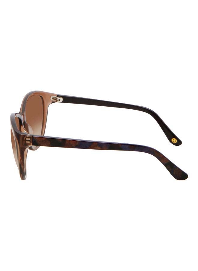 U.S. Polo Assn. Women's Butterfly Women's Sunglasses, Clear Brown with Brown Gradient Lenses 759 BROWN  Lens Size: 57mm  - Image 4
