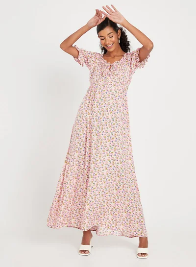 Closet By Styli Floral Printed Maxi Dress Multicolour
