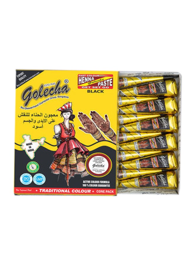 جوليتشا 12 قطعة من مخروط معجون حنة أسود 12 x 23جرام - Image 1
