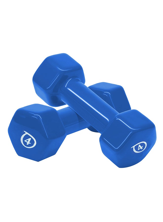 Sparnod Fitness Sparnod Fitness SDV-4_PAIR Anti-Slip And Anti-Roll Hex Vinyl Dumbbells For Workout 2 x 4kg  - Image 1