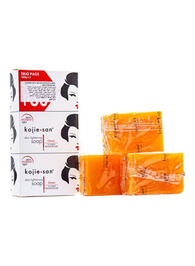 kojie.san - 3-Piece Skin Lightening Soap Yellow 300grams - Image 1