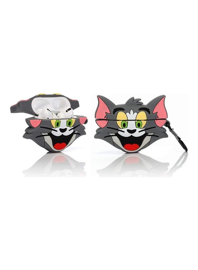 Rock Pow Cartoon Animation Series Tom Silicone Case For Apple AirPods Pro Grey  - Image 1