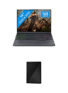 Lenovo Legion 5 Pro 16Ach6H 16 Inch Full Hd Amd Ryzen 7 5800H 16 Gb Ram 1Tb Ssd 6 Gb Rtx 3060 Graphic Card - Windows With Portable External Hard Drive 1 Tb English/Arabic Storm Grey  - Image 1