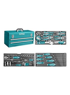 TOTAL 97 Pcs Tools Chest Set - Blue 