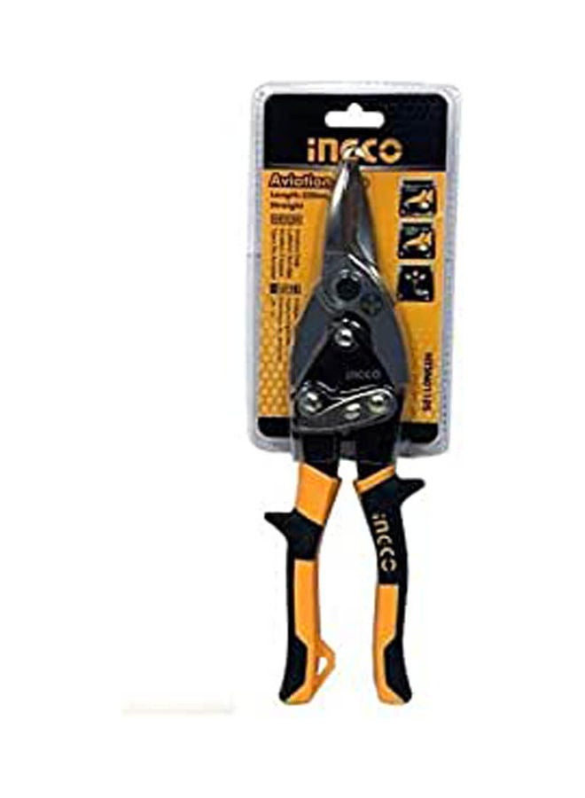 INGCO Straight Pattern Snip With Isolated Hand Yellow 10inch - Image 1