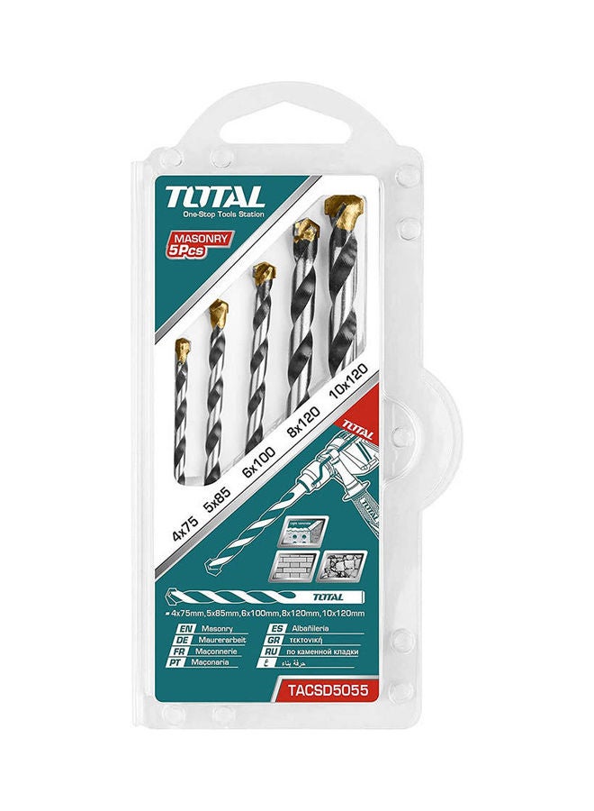 TOTAL Masonry Drill Bits Set Multicolour 