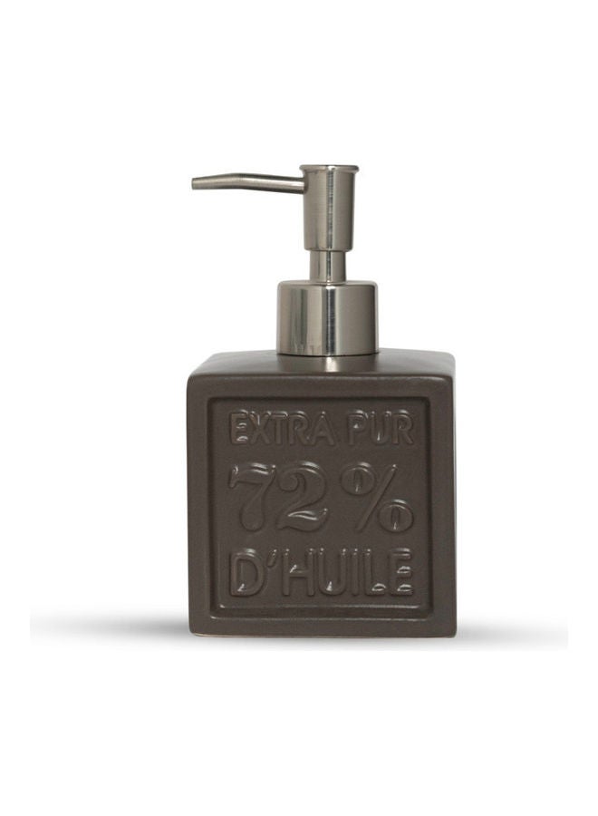 La Maison du Savon de Marseille Ceramic Liquid Soap Dispenser Cube Taupe 1Liters 