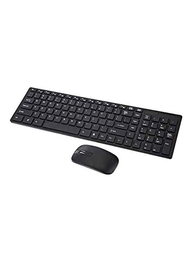 2.4G Optical Wireless Keyboard And Mouse Mice Usb Receiver Combo Kit For Mac Pc Computer Black  - Image 1