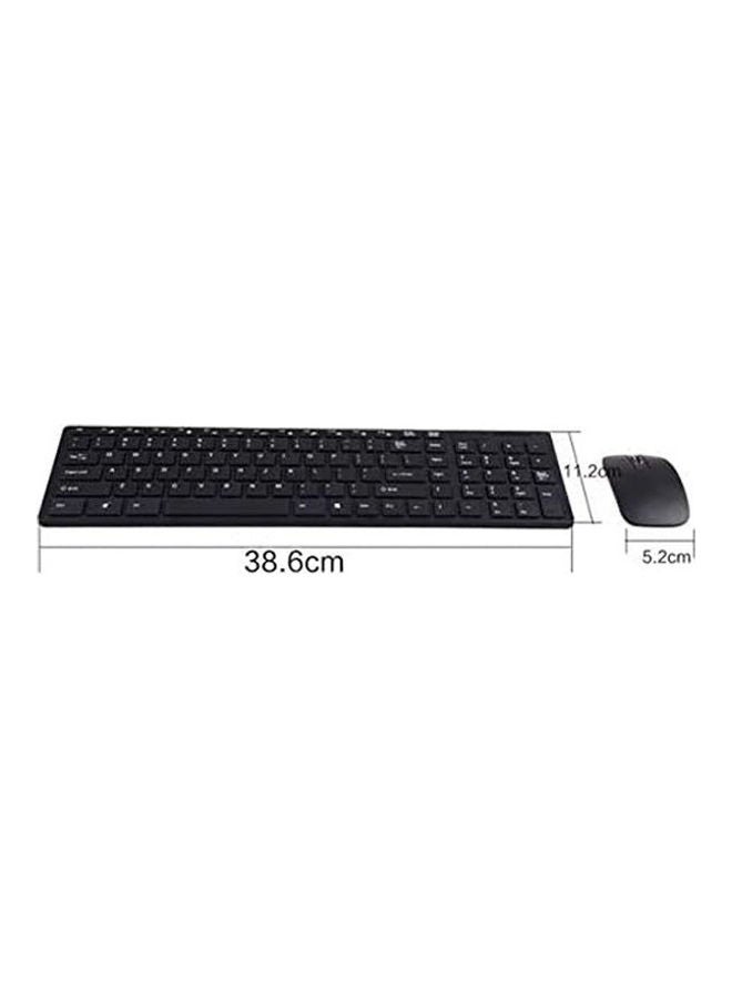 2.4G Optical Wireless Keyboard And Mouse Mice Usb Receiver Combo Kit For Mac Pc Computer Black  - Image 2