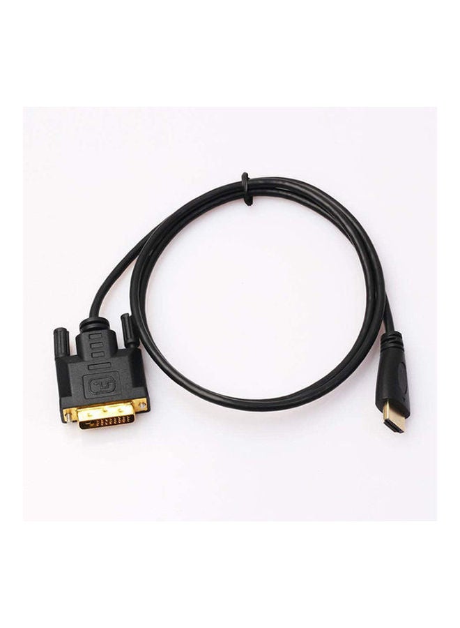 كابل محول بمنفذ HDMI ذكر إلى DV- 24 بقابس واحد ذكر وHDTV أسود. - Image 1