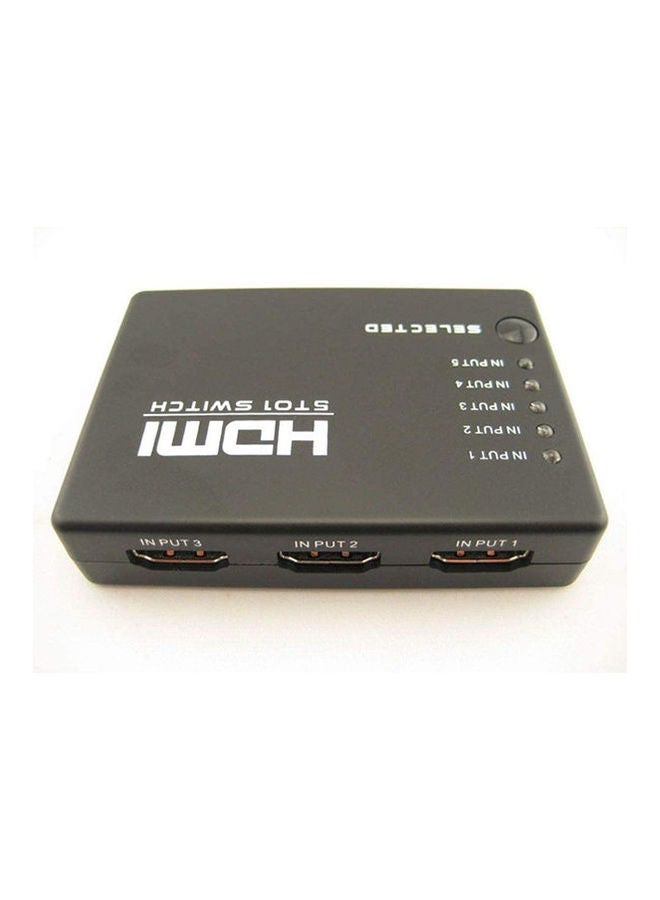 Generic - Port 5 Hdmi Splitter Switch Switcher Selector 8YNR5FVP Black - Image 1
