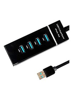 Generic 4-Port Usb 3.0 Ultra-Slim Data Hub Black  - Image 1