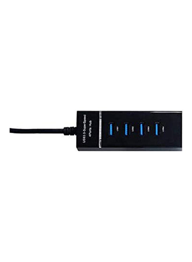 Generic 4-Port Usb 3.0 Ultra-Slim Data Hub Black  - Image 2