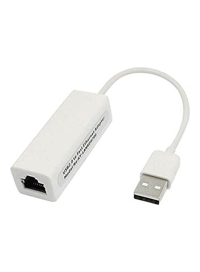محول بطاقة شبكة LAN RJ45 بسرعة 10/100 ميجابت في الثانية USB 2.0