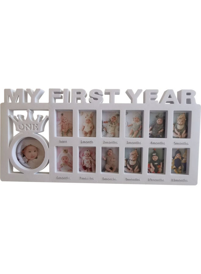 Newborn Baby Photo Frame White 41x20cm - Image 1