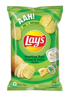 Lay's American Style Cream And Onion Chips Indian Import 82grams  - Image 1