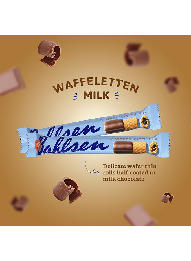 Bahlsen Waffeletten Crunchy Thin Wafer Rolls Half Coated In Milk Chocolate  Snack Pack 21grams - Image 3