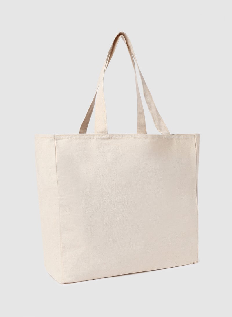 Amal - Pyramid Print Canvas Shopping And Grocery Bag Color Shade May Vary Green - Image 1