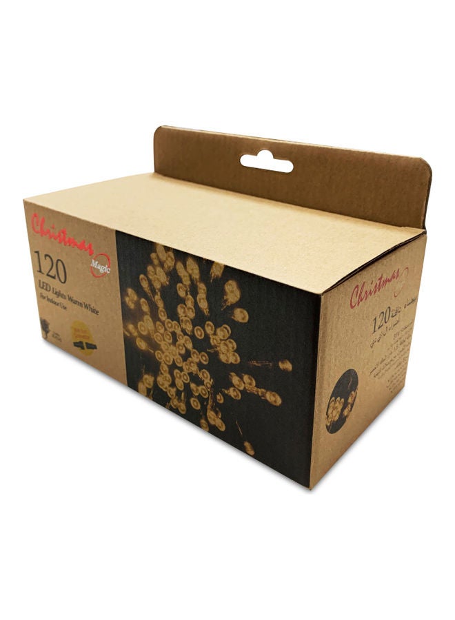 CHRISTMAS MAGIC 120 LED Lights With 8 Function Controller Warm White - Image 1