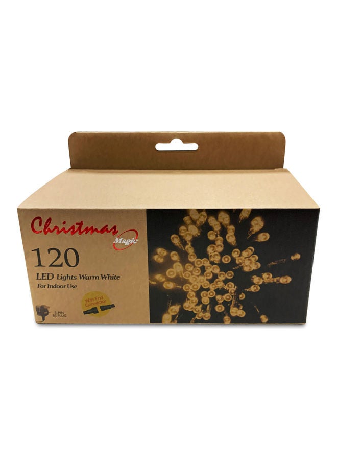 CHRISTMAS MAGIC 120 LED Lights With 8 Function Controller Warm White - Image 2