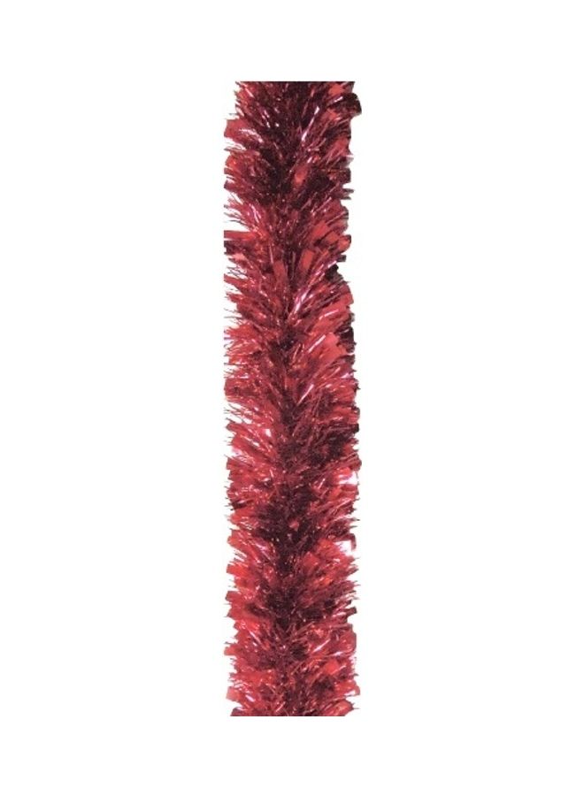 Tinsel Garland, Red 200x10cm
