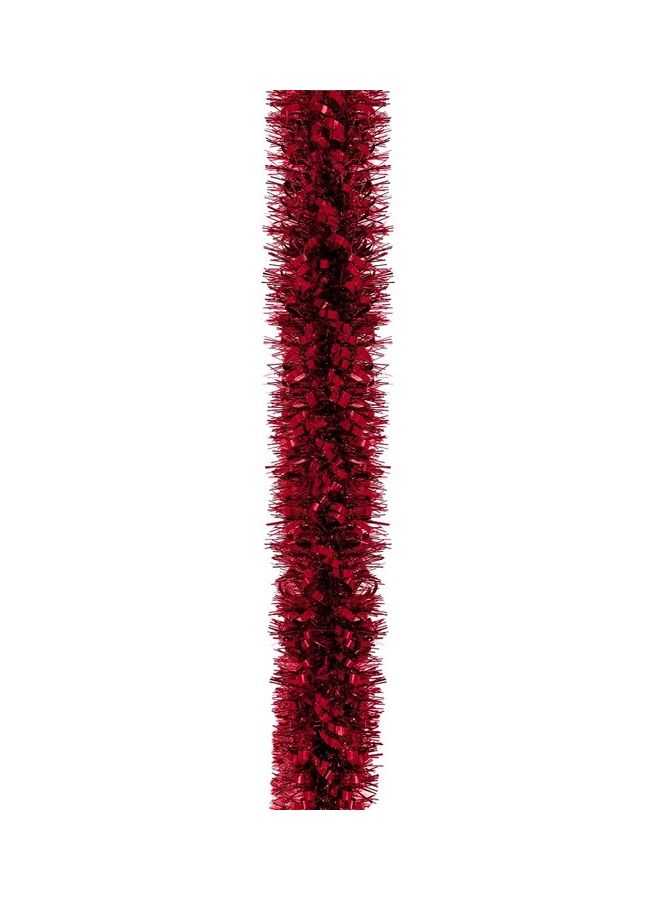 CHRISTMAS MAGIC Christmas Tinsel Garland, Red 200x7cm 