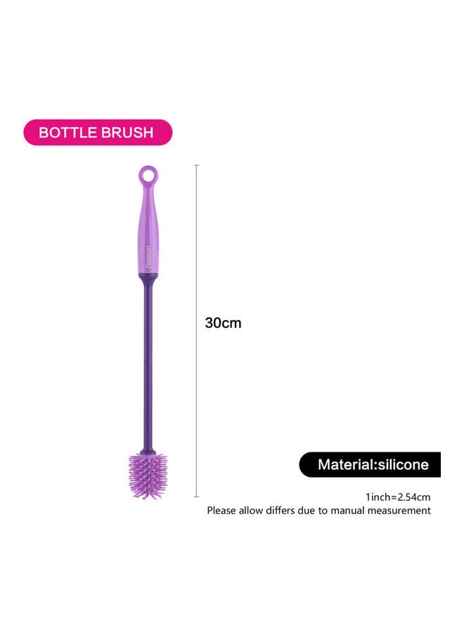 Silicone Bottle Cleaning Brush Purple 30cm