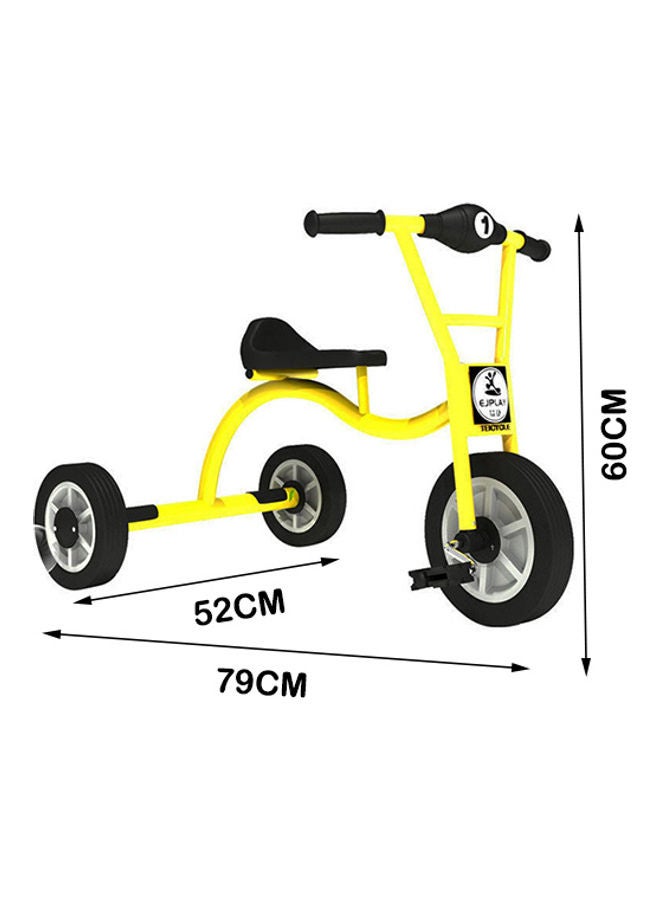 JSAITOYS High Quality Outdoor Steel Tube Three-Wheeled Scooter - Yellow 79x52x60cm  - Image 2