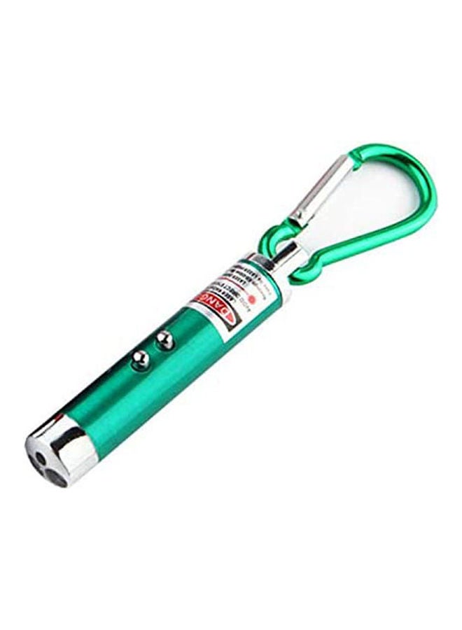 Generic 2In1 Led Laser Pen Pointer Flashlight Torch Beam Light Keychain Green 
