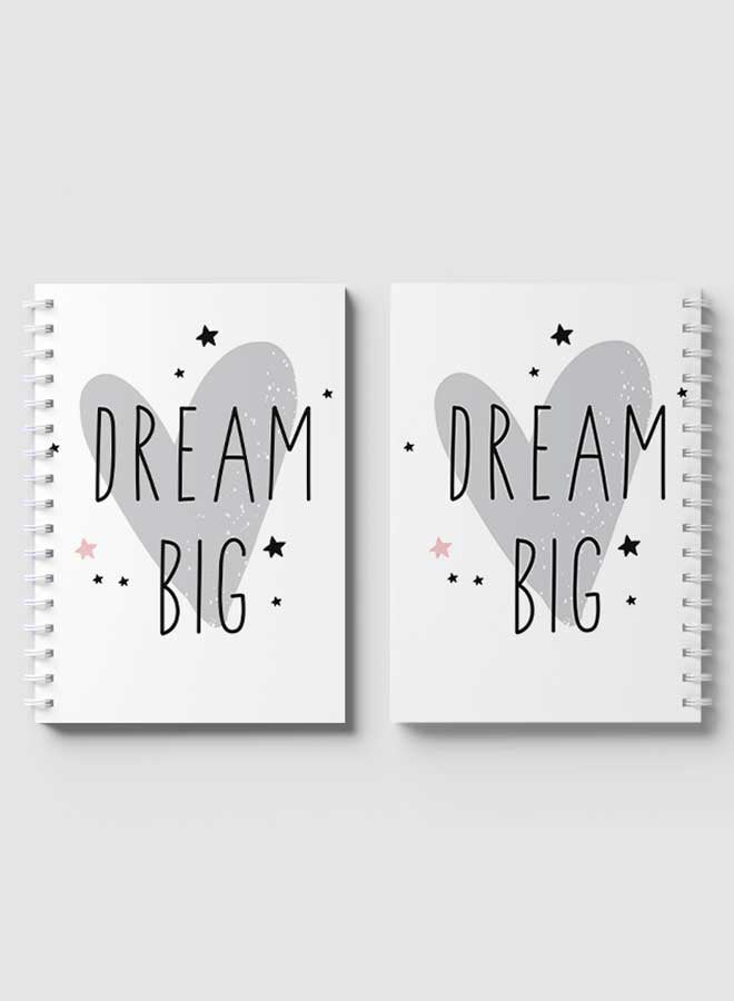 LOWHA Spiral Notebook for School or Business Note Taking with 60 Sheets Dream Big Multicolour  - Image 4