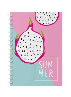 Spiral Notebook for School or Business Note Taking with 60 Sheets Dragon Fruit Summer Multicolour