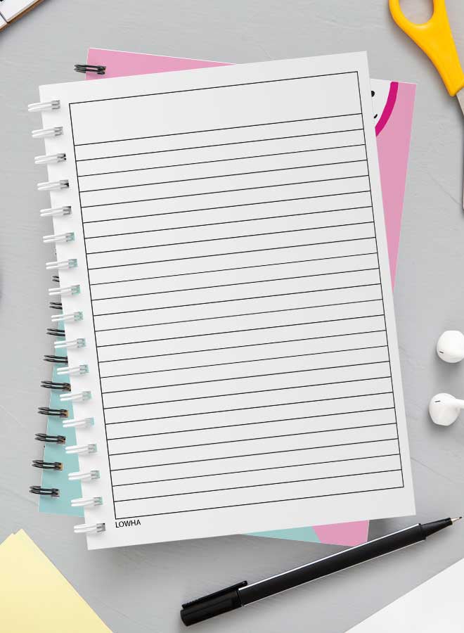LOWHA - Spiral Notebook for School or Business Note Taking with 60 Sheets Dragon Fruit Summer Multicolour - Image 1