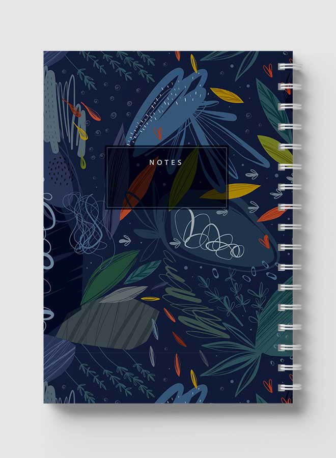 LOWHA - Spiral Notebook For School Or Business Note Taking With 60 Sheets  Cool Seamless Abstract Art Multicolour - Image 1