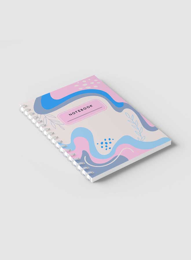 LOWHA Spiral Notebook For School Or Business Note Taking With 60 Sheets  Contemporary Abstract Multicolour - Image 2