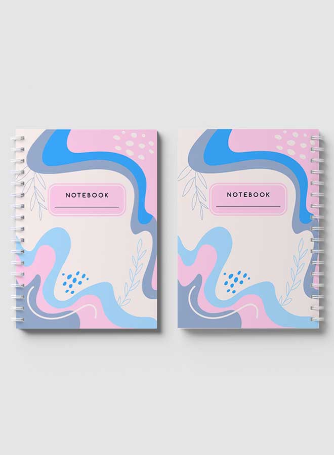 LOWHA Spiral Notebook For School Or Business Note Taking With 60 Sheets  Contemporary Abstract Multicolour - Image 4