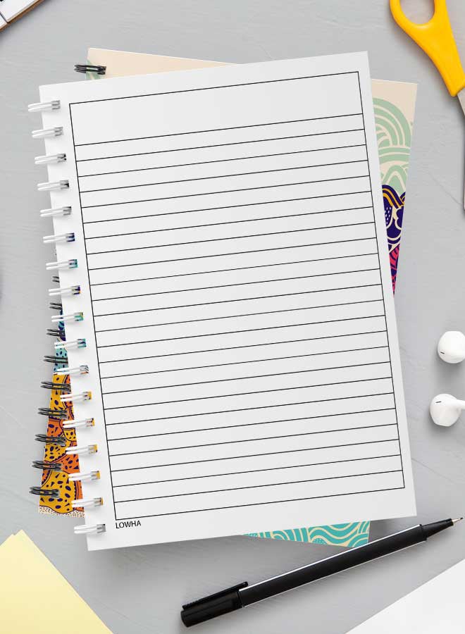 LOWHA Spiral Notebook For School Or Business Note Taking With 60 Sheets  Beautiful World Corals And Fishes Art Multicolour  - Image 3