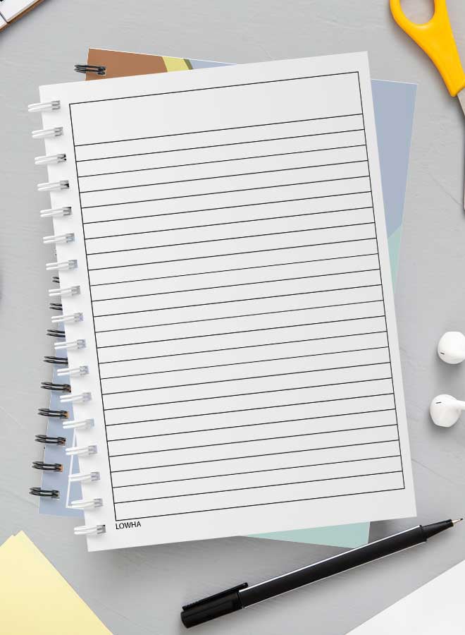 لوحة دفتر ملاحظات بسلك حلزوني للمدرسة أو تدوين ملاحظات العمل يحتوي على 60 ورقة بتصميم أفوكادو صيفي متعدد الألوان - Image 3