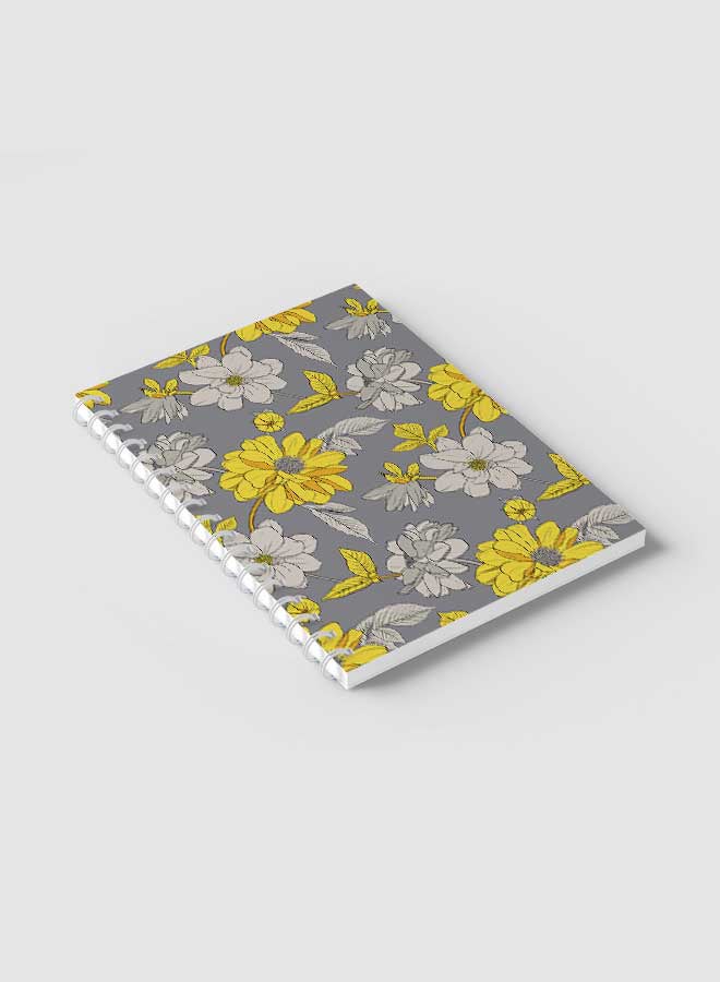 LOWHA Spiral Notebook For School Or Business Note Taking With 60 Sheets  Abstract Floral Vector Multicolour - Image 2
