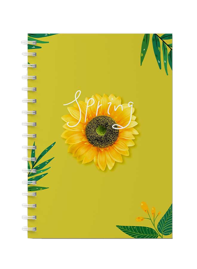 LOWHA Spiral Notebook For School Or Business Note Taking With 60 Sheets  Spring Sunflower Book Cover Multicolour  - Image 1