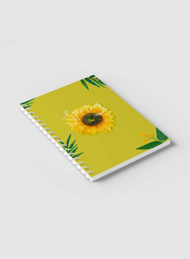 LOWHA Spiral Notebook For School Or Business Note Taking With 60 Sheets  Spring Sunflower Book Cover Multicolour  - Image 2