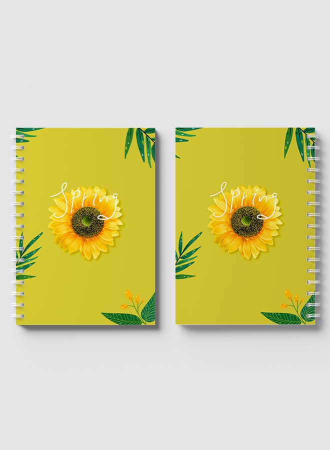 LOWHA Spiral Notebook For School Or Business Note Taking With 60 Sheets  Spring Sunflower Book Cover Multicolour  - Image 4