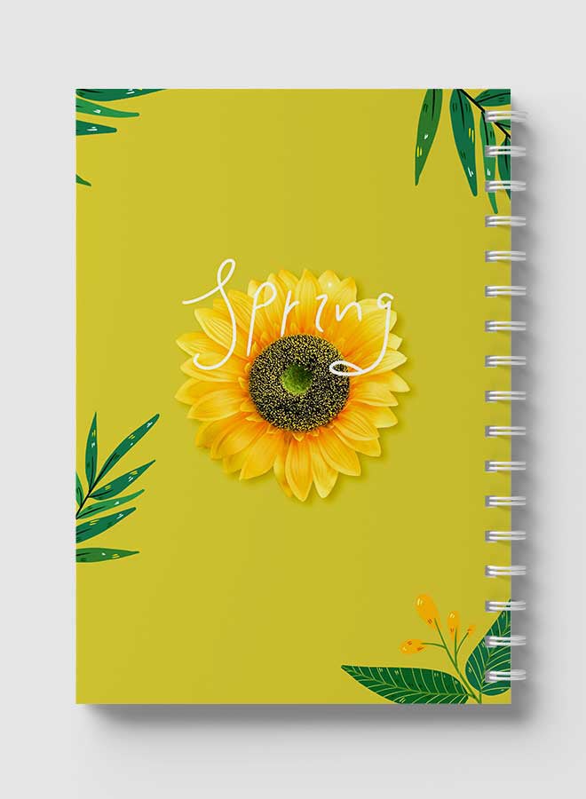 LOWHA Spiral Notebook For School Or Business Note Taking With 60 Sheets  Spring Sunflower Book Cover Multicolour  - Image 5