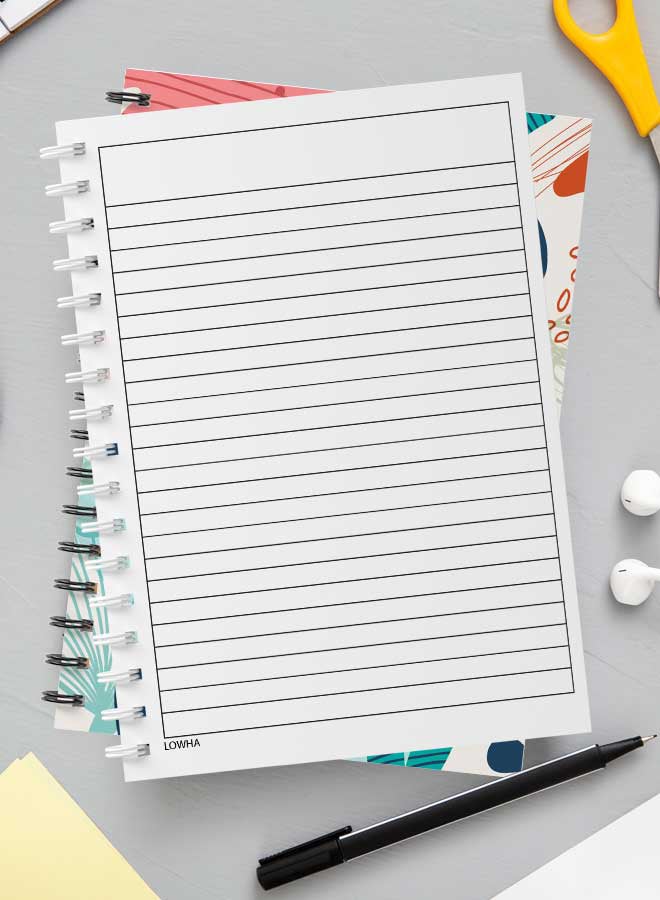 LOWHA Spiral Notebook For School Or Business Note Taking With 60 Sheets  So Loved Floral Design Multicolour - Image 3
