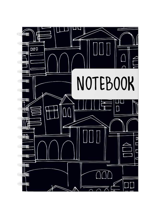 LOWHA - Spiral Notebook For School Or Business Note Taking With 60 Sheets  Patterns With Cityscapes Multicolour - Image 1