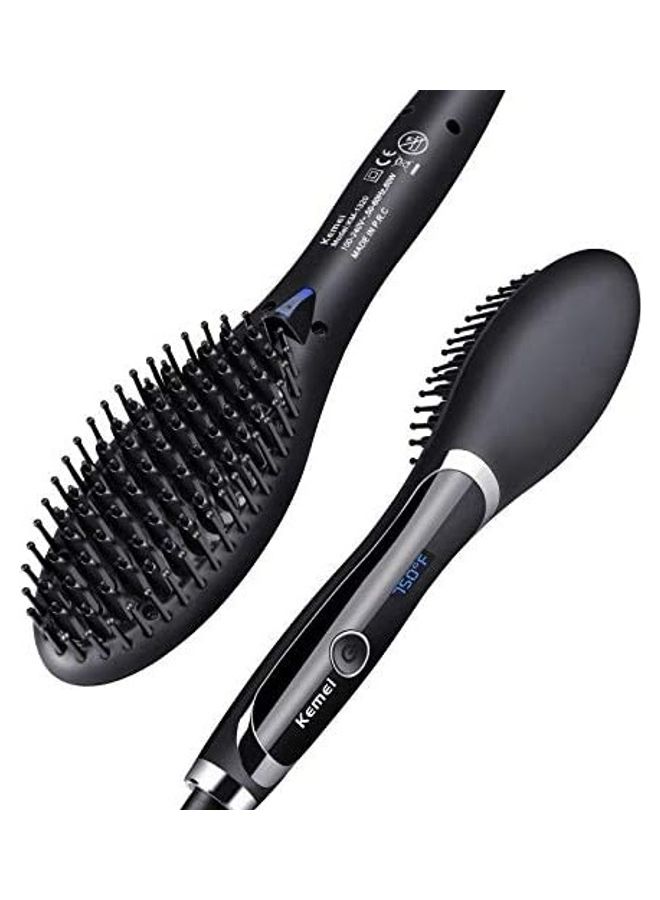 Kemei Hair Straightener Brush Black 60meter - Image 4