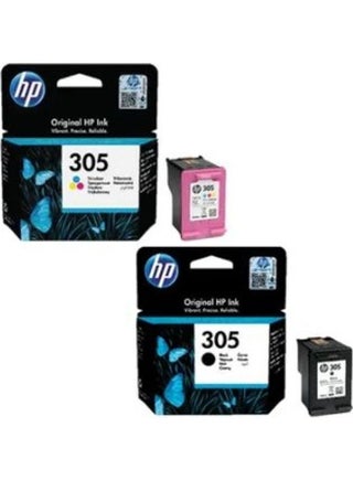 hp 2-Piece Original 305 Black And Tri-Colour Ink Cartridge Set Black/Multicolor Multicolour/black - view 2