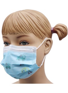 ميد ون ماسك للوجه مطبوع بتصميم حافلة مدرسية مكون من 50 قطعة  - Image 2
