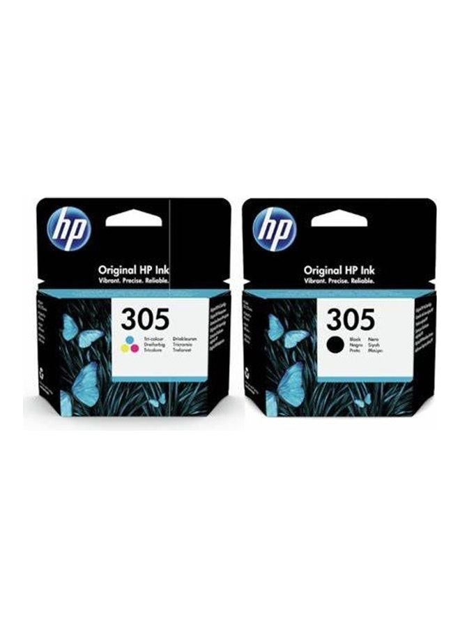 HP - hp 2-Piece Original 305 Black And Tri-Colour Ink Cartridge Set Black/Multicolor Multicolour/black - Image 1