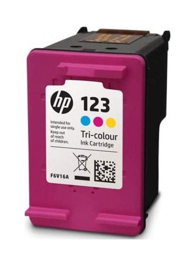 إتش بي - خرطوشة حبر ثلاثية الألوان أصلية 123، F6V16AE/MT - Image 1